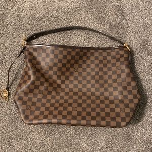 Brand new Louis Vuitton leather shoulder bag Damier Ebene canvas design